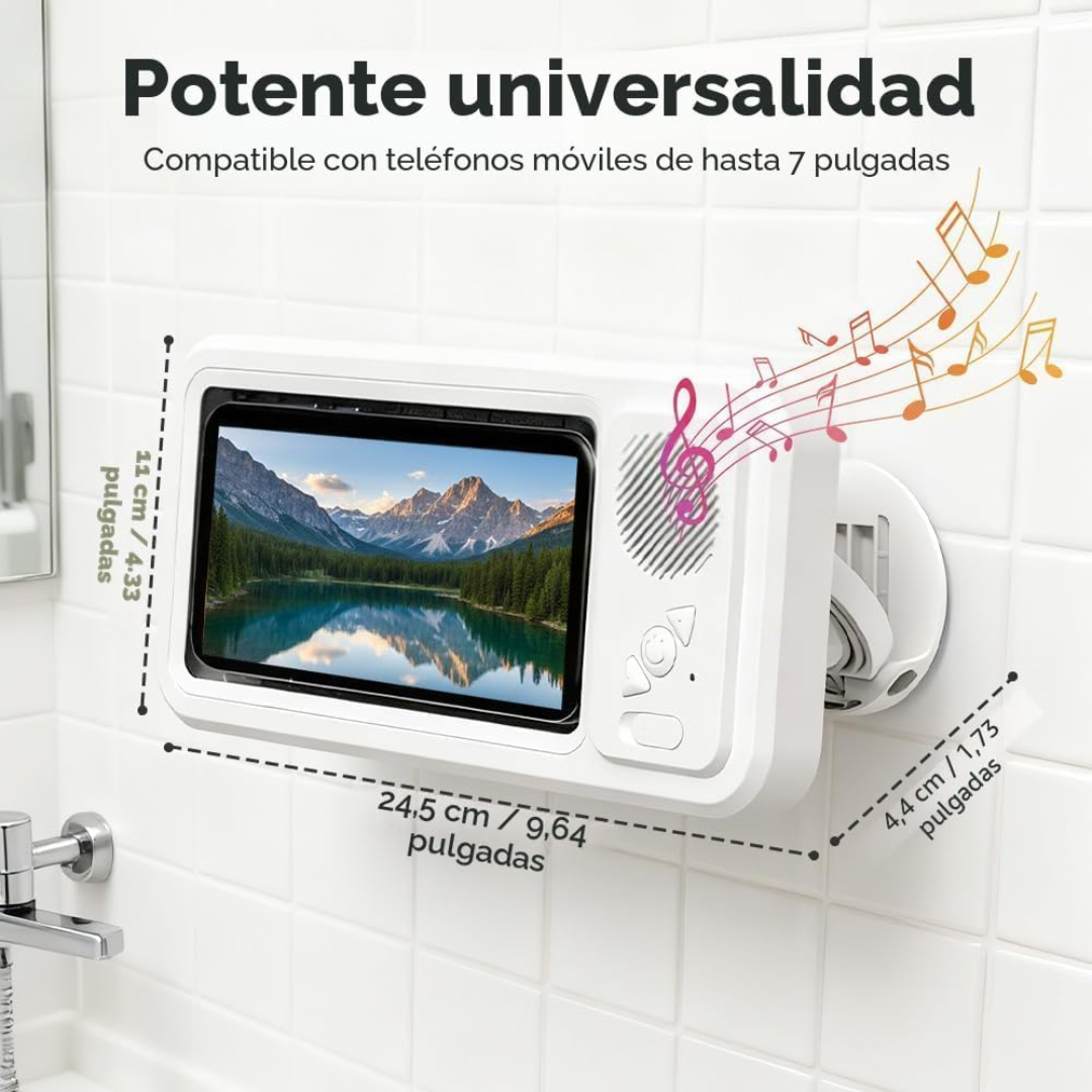 Soporte para ducha con altavoz Bluetooth Waterproof