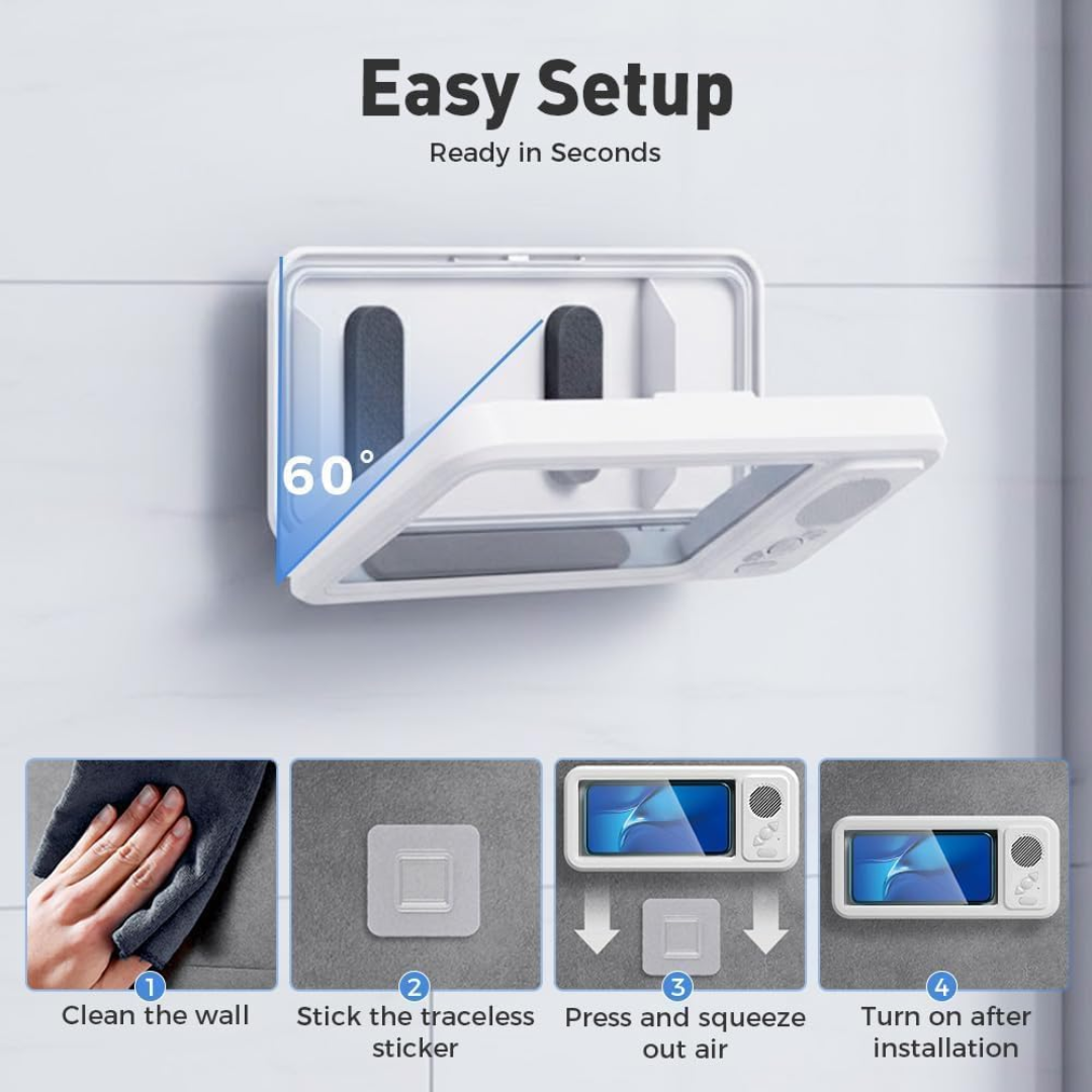Soporte para ducha con altavoz Bluetooth Waterproof